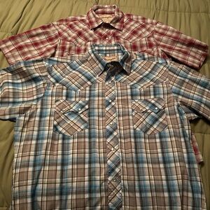 TWO…WRANGLER, BOYS WESTERN SHIRTS…